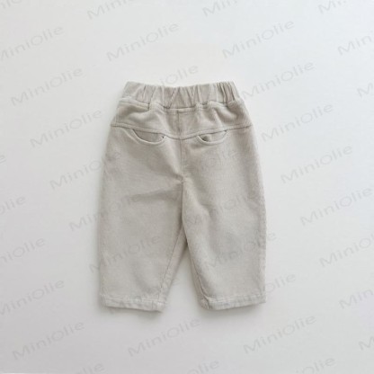 Baby Toddler Girl Cord Solid Color Pants - Beige - 8Y - image 5