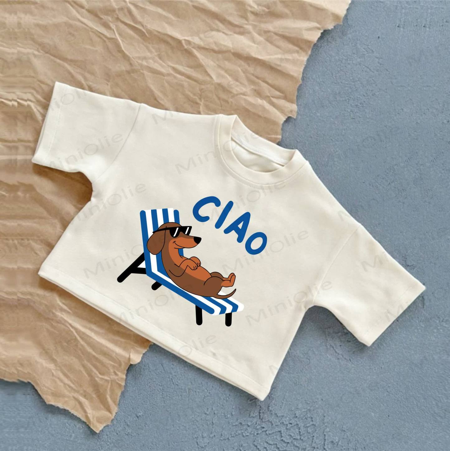 CIAO Baby Dog Print White Casual T-Shirt - White - 2-3T - image 1