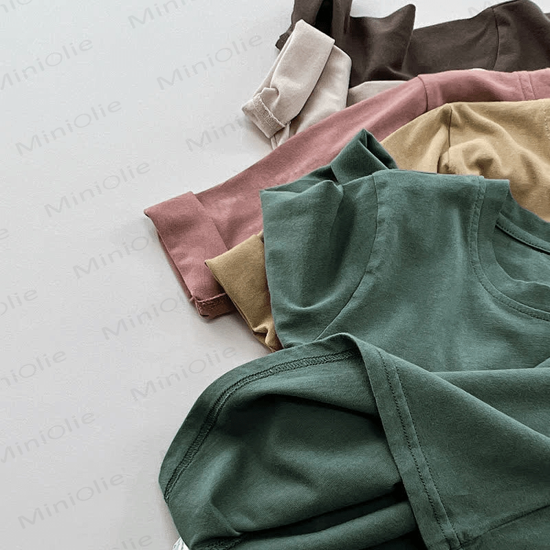 Toddler Retro Solid Color Casual T-Shirt - image 10