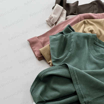 Toddler Retro Solid Color Casual T-Shirt - image 10