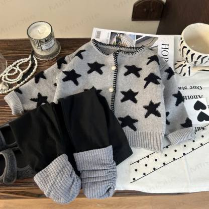 Toddler Kid Star Grey Sweater/Leggings - Grey Leggings - 12Y - image 5