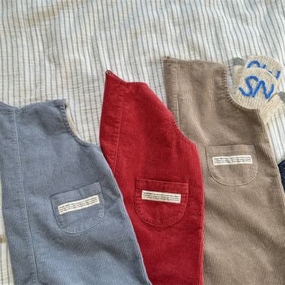 Baby Toddler Cord Solid Color Overalls - image 8