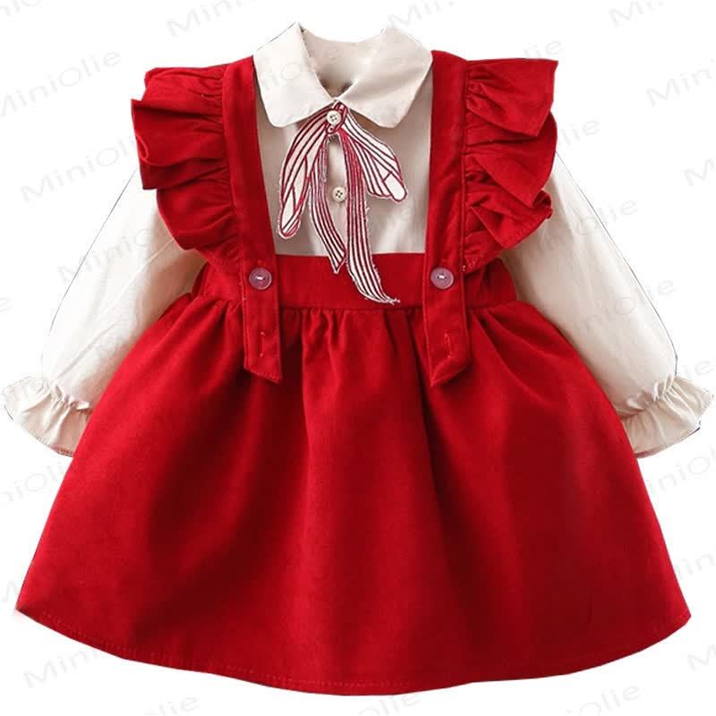 Baby Toddler Girl Bow Flying Sleeves Dress - image 3