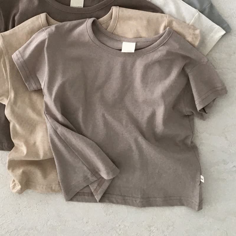 Baby Stripe/Solid Color Crew Neck T-Shirt - Gray - 2-3T - image 5