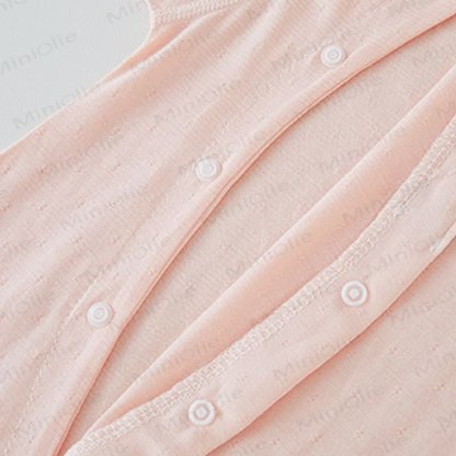 Baby Wrap Snap Solid Color Romper - image 9
