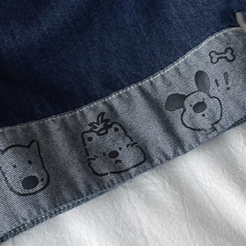 Toddler Baby Dog Pocket Denim Top and Shorts 2-piece Set - image 7