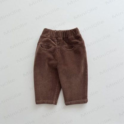 Baby Toddler Girl Cord Solid Color Pants - Brown - 8Y - image 7