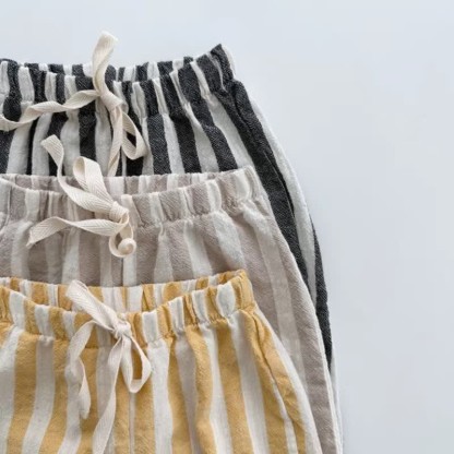 Baby Striped Drawstring Casual Pants - image 13