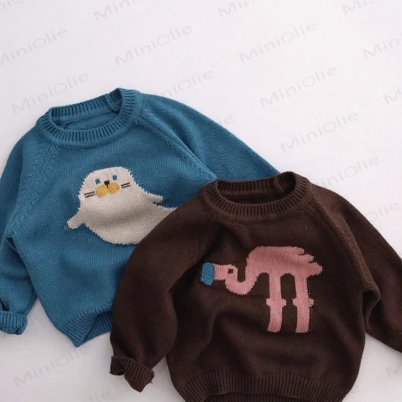 Toddler Animal Crewneck Sweater - image 4