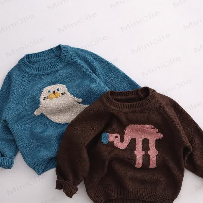 Toddler Animal Crewneck Sweater - image 4