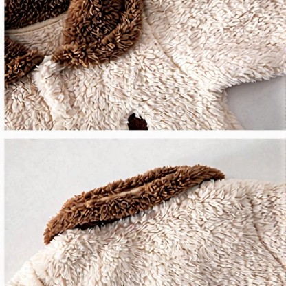 Baby Fleece Animal Romper Set with Hat - image 5
