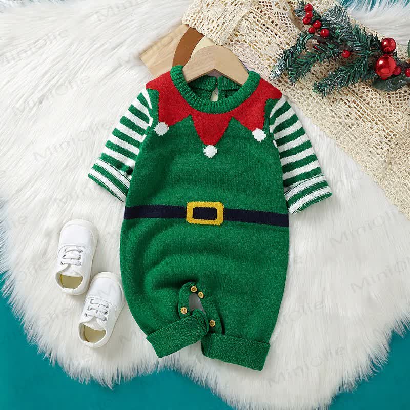 Baby Christmas Knit Romper - image 6
