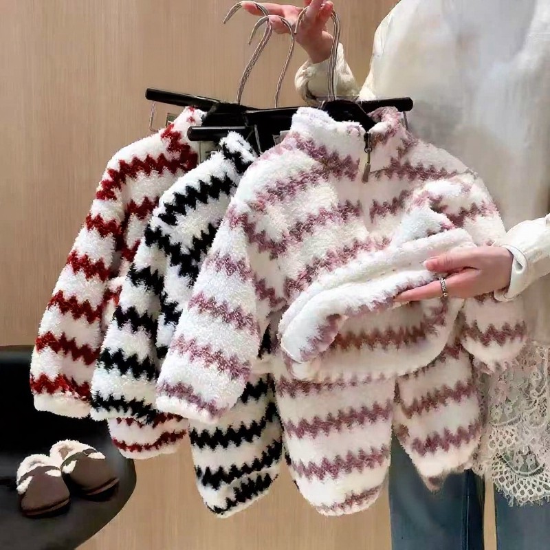 Toddler Zigzag Sherpa Zip Jacket and Pants 2-piece Set - image 1