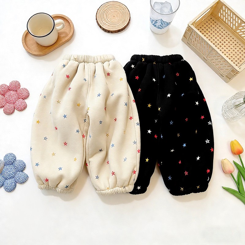 Toddler Star Print Fleece Harem Pants - image 1