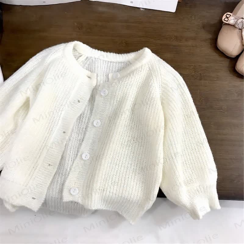 Toddler Flower Dress or White Sweater - White - 8-9T - image 5