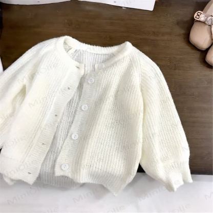 Toddler Flower Dress or White Sweater - White - 8-9T - image 5