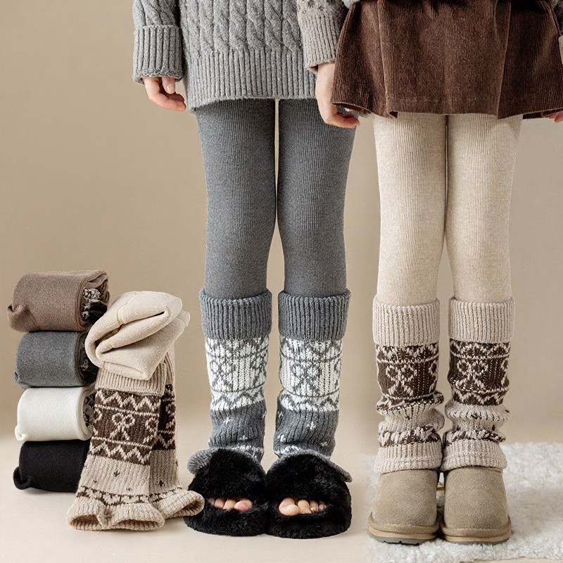 Toddler Girl Fleece Lined Bow Leggings - image 1