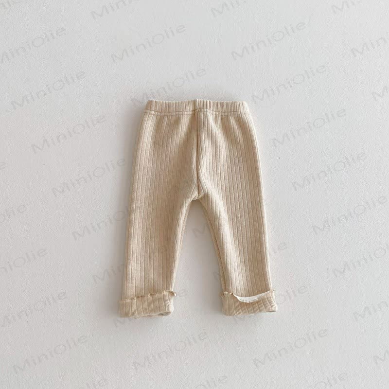 Baby Ribbed Bow Ruffle Leggings - image 7