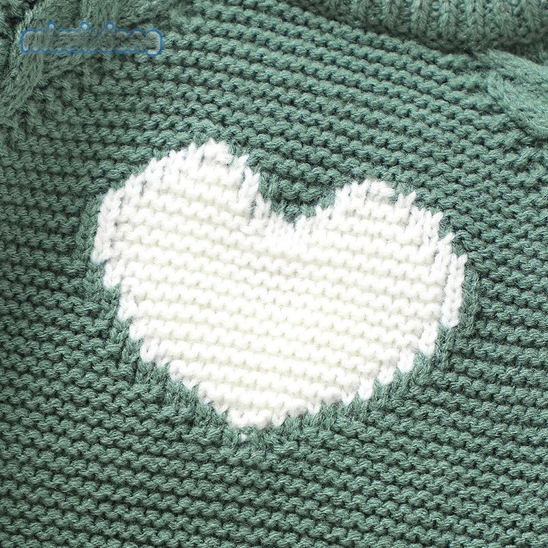 Baby Heart Knit Long Sleeve Romper - image 7