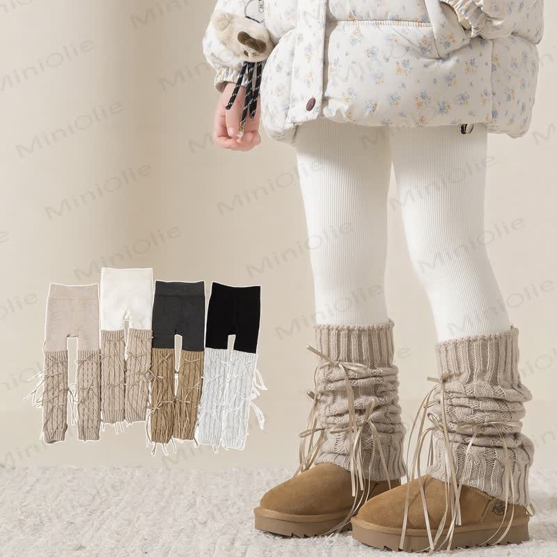 Toddler Bow Thermal Leggings - image 1