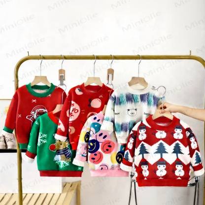 Toddler Fleece Christmas Crewneck Sweatshirt - image 1