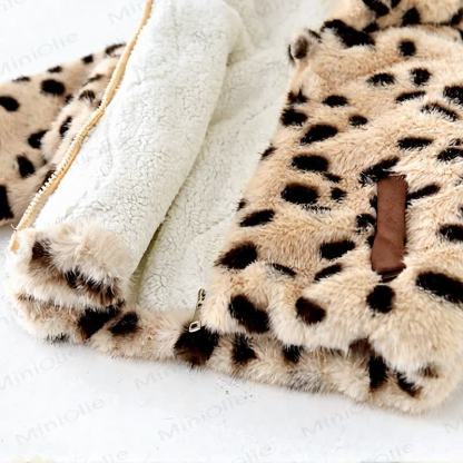 Baby Leopard Faux Fur Ear Hood Outerwear - image 4