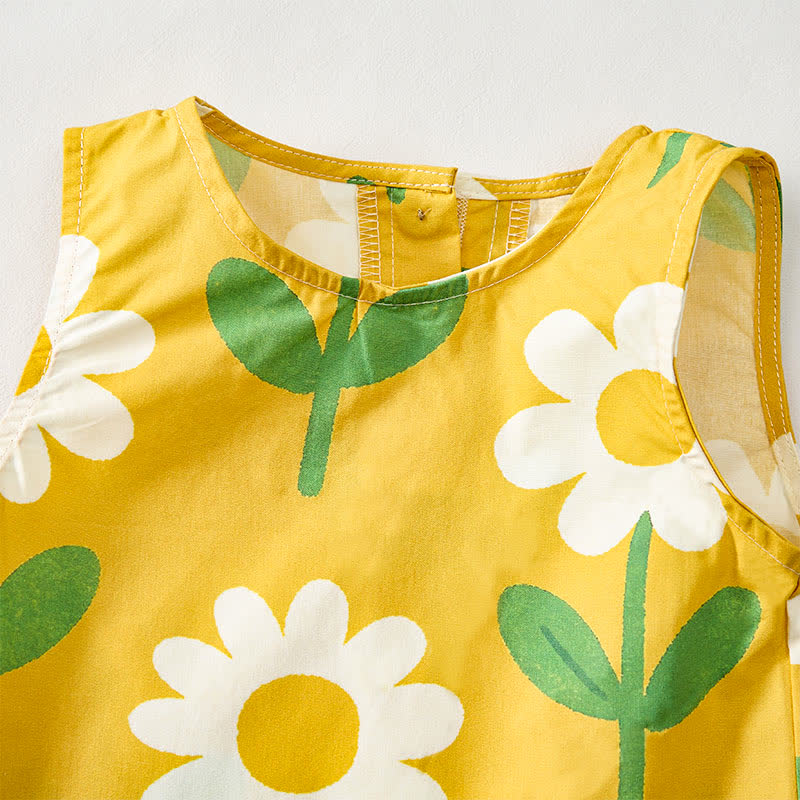 Baby Toddler Yellow Colorful Floral Short-Sleeve Set - image 7