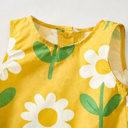 Baby Toddler Yellow Colorful Floral Short-Sleeve Set - image 7