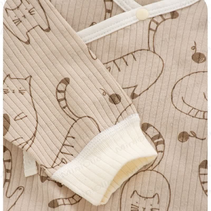 Baby Newborn Cat Ribbed Kimono Bodysuit - image 4