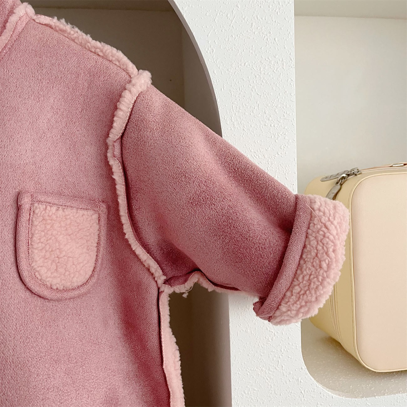  Baby Polo Reversible Fleece Romper - image 7