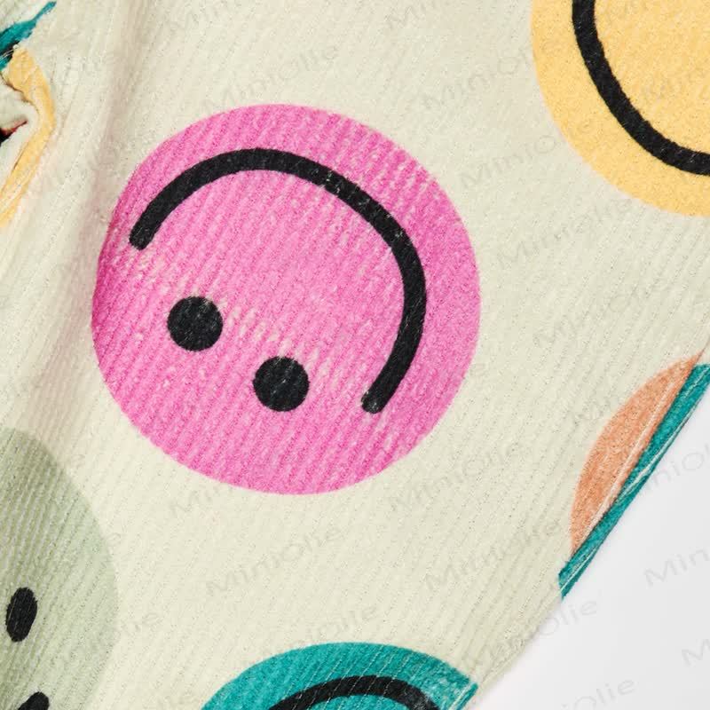 Baby Toddler Colorful Smiley Face Corduroy Overalls  - image 4