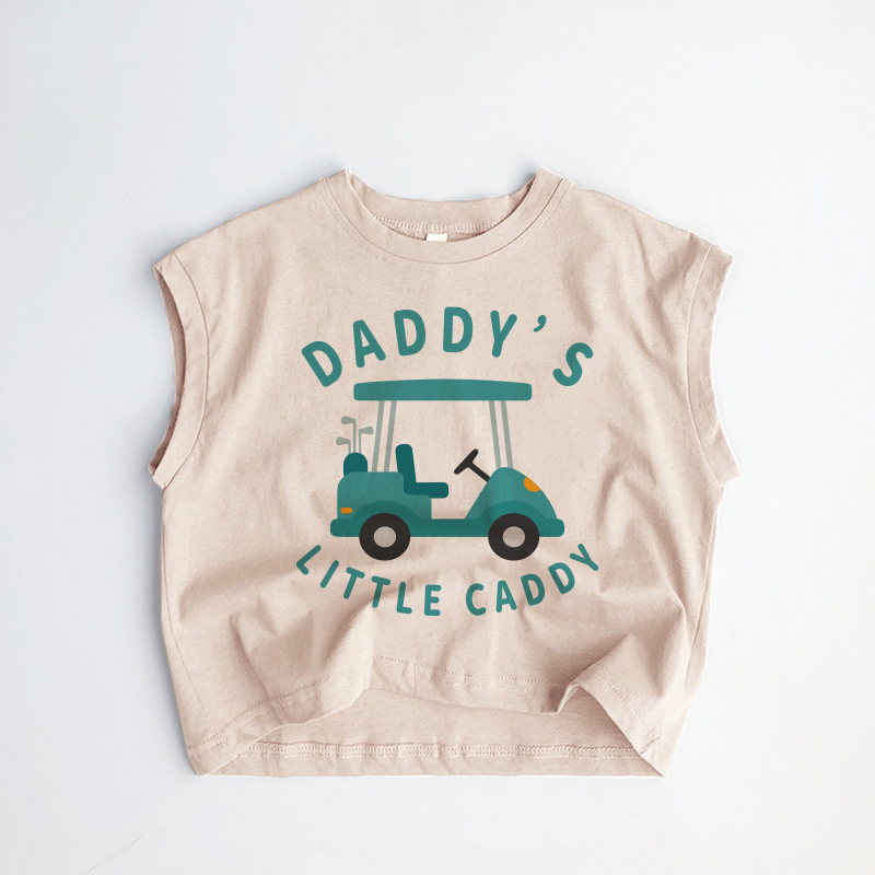 DADDY'S LITTLE CADDY Baby Toddler Car Khaki Tank Top - Khaki - 3-5T - image 1