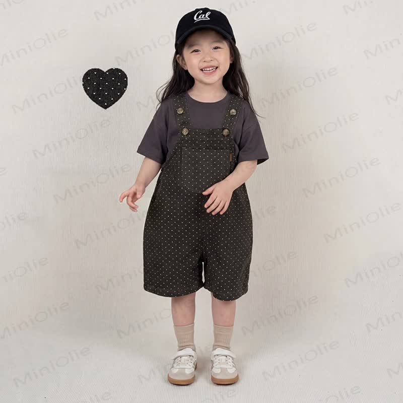Toddler Cotton Polka Dot Overall - image 5