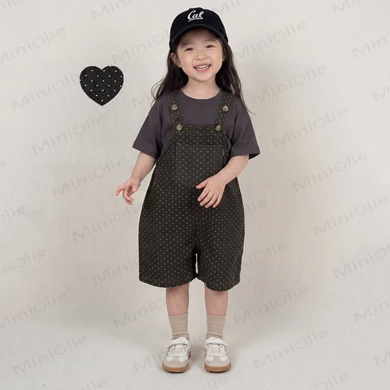 Toddler Cotton Polka Dot Overall - image 5