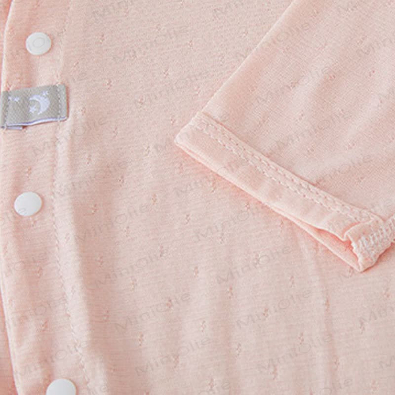 Baby Wrap Snap Solid Color Romper - image 11
