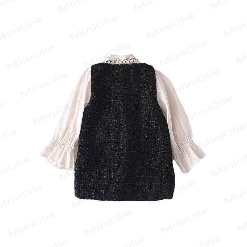 Toddler Girl Black Chanel-inspired Dress - image 3