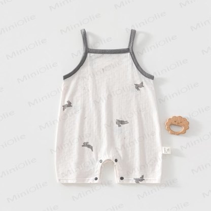 Baby Summer Tree/Animal Romper - Grey Rabbit - 18-24M - image 4