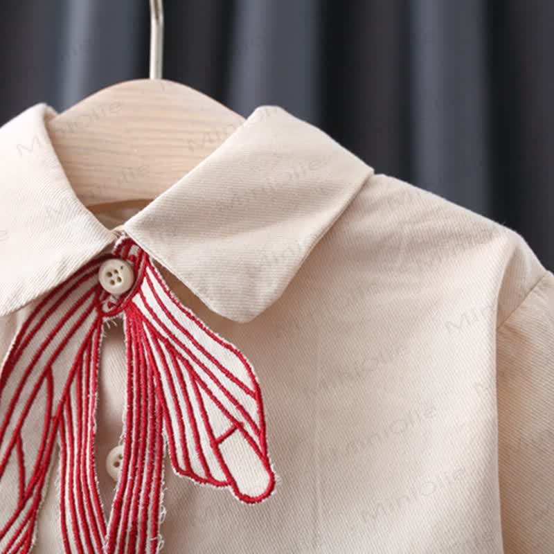 Baby Toddler Girl Bow Flying Sleeves Dress - image 17