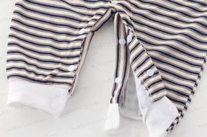 Baby Crew Neck Striped Romper - image 5