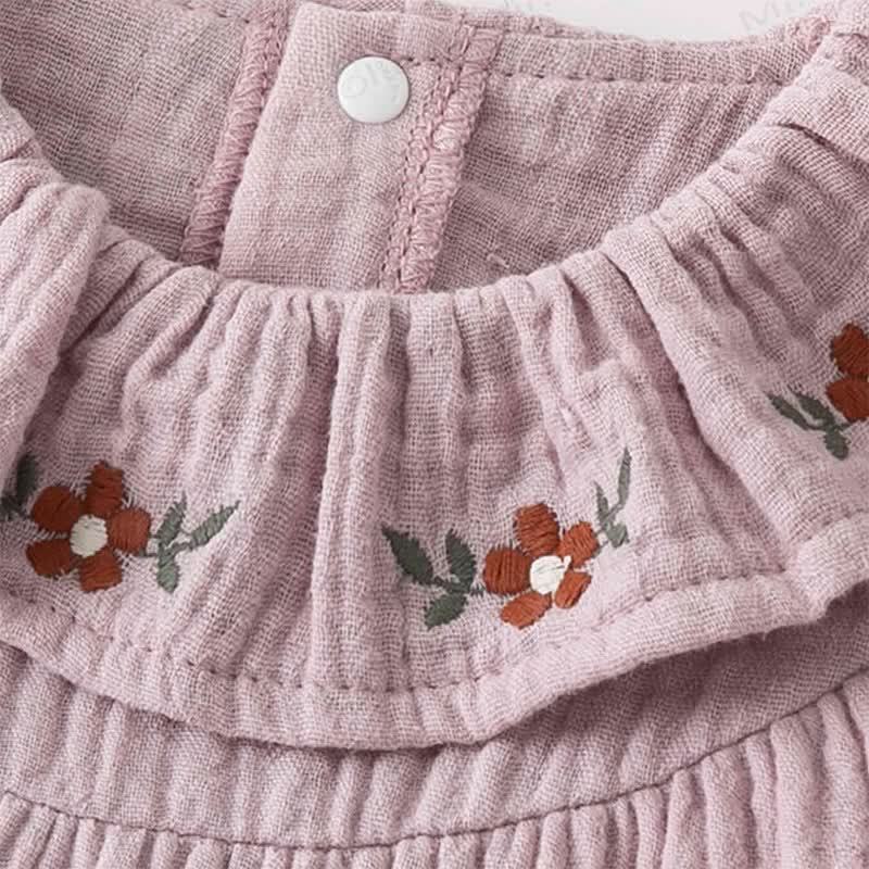 Baby Floral Collar Purple Romper - image 6