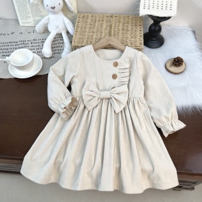 Toddler Corduroy Bow Dress - image 3