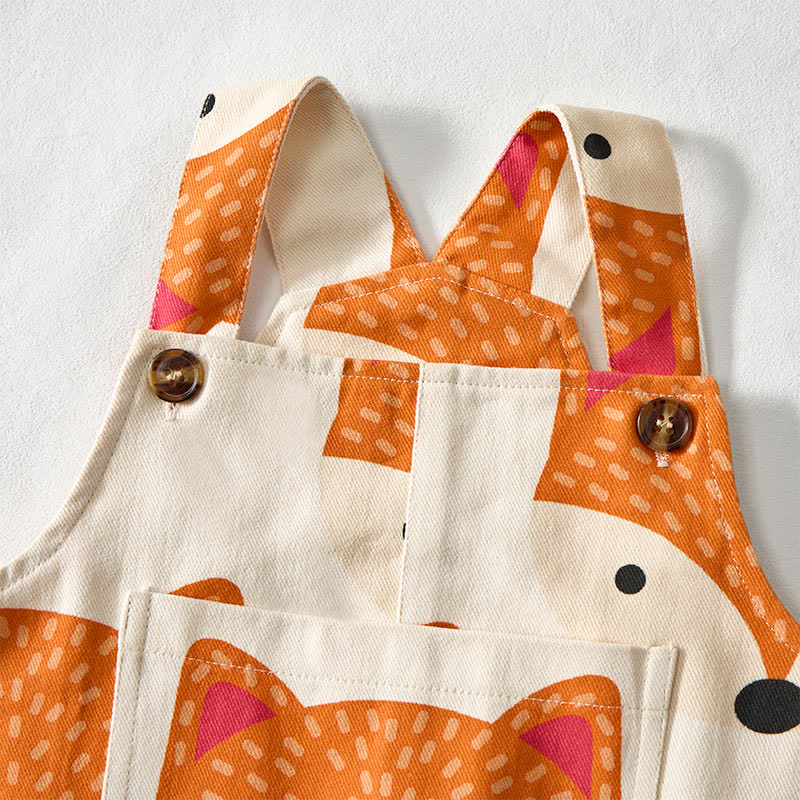 Baby Toddler Fox Print Overalls - image 4