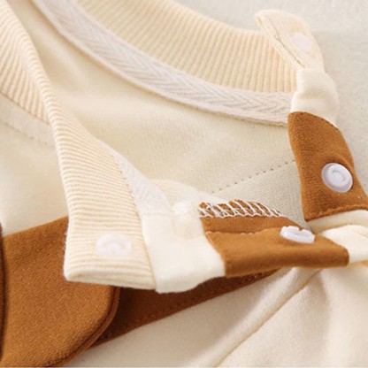 Baby Bear Color Block Romper with Hat - image 4