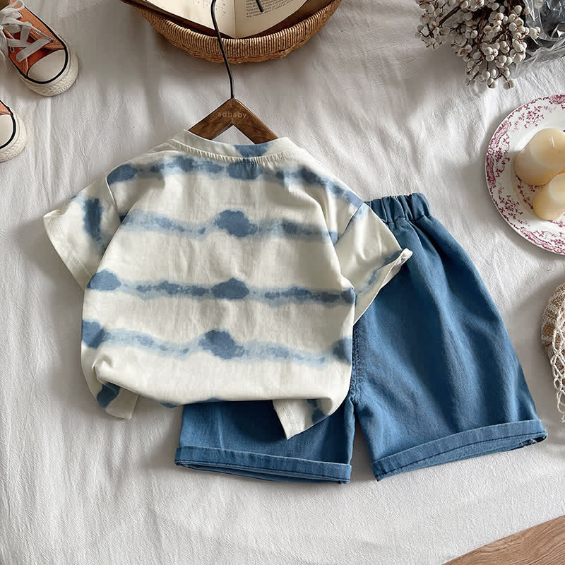 Toddler 2-Piece Blue Denim Crab Set - image 2