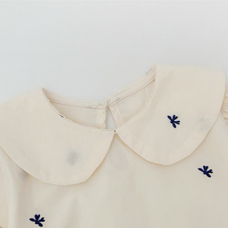 Toddler Baby Girls White Long Sleeve Top or Gingham Pinafore - image 4