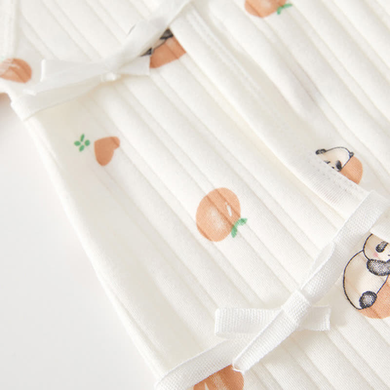 Baby Pink Tomato Print Wrap Romper - image 4