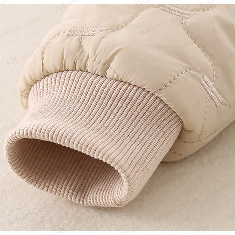 Baby Puppy Print Quilted Romper - image 7