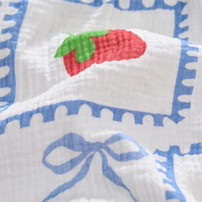 Baby Girls Strawberry Bows Romper with Hat - image 6
