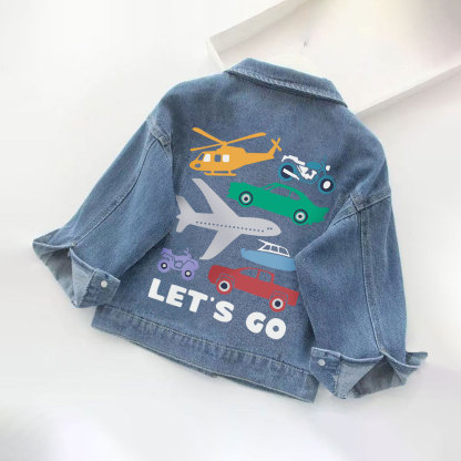LET'S GO Toddler Kid Denim Jacket - Blue - 10-11T - image 1