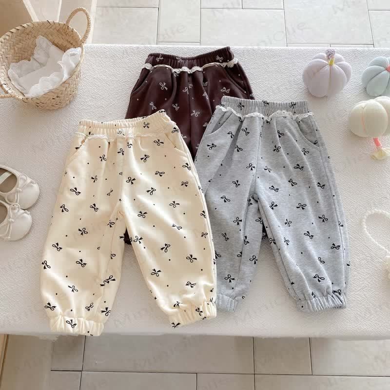 Baby Girl Bowknot Jogger Pants - image 7